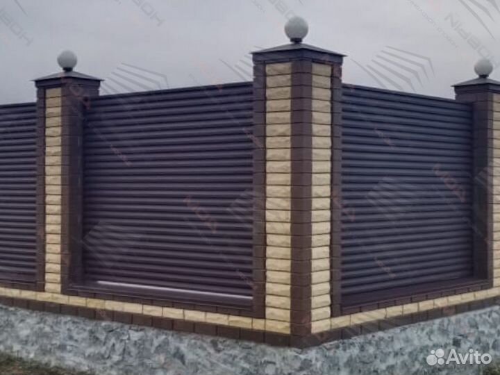 Забор жалюзи еврожалюзи