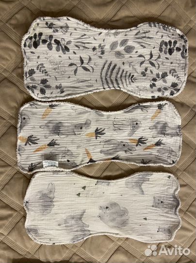 Салфетки для новорожденных, слюнявчики