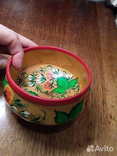 Миска СССР Винтаж Деревянная.посуда тарелка