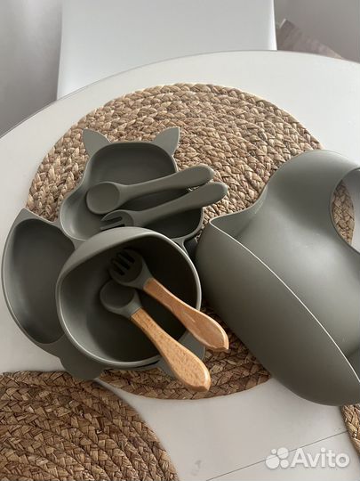 Набор детской силиконовой посуды