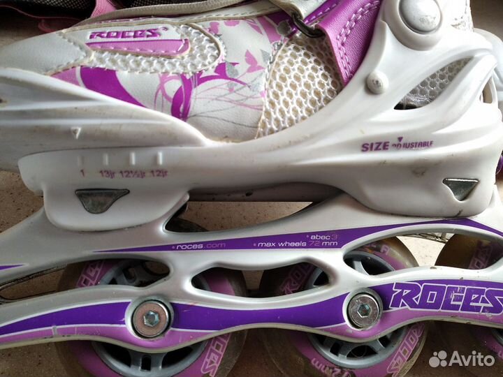 Ролики раздвижные 31-36 размер