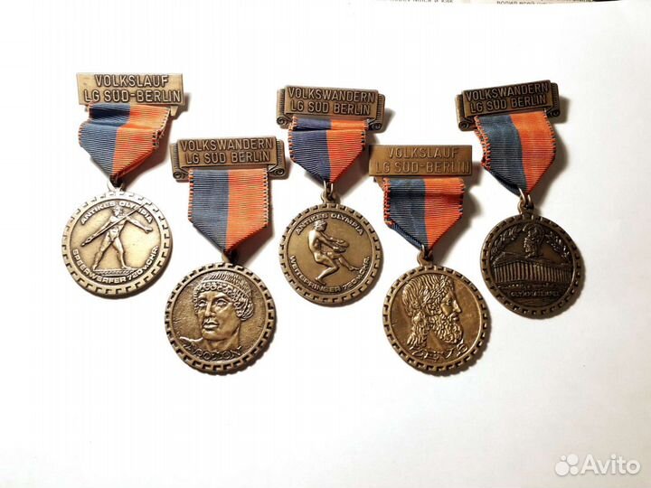 Спортивные и памятные медали(Германия) за 5 шт