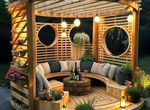 Lounge zona,лаунж зона,ландшафтный дизайн из дерев