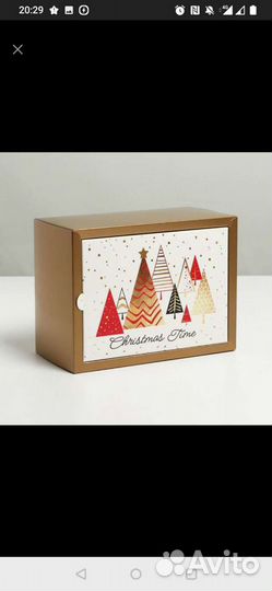 Коробка подарочная новогодняя сборная