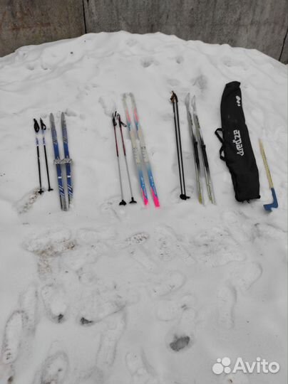 Лыжи беговые, несколько пар, для детей