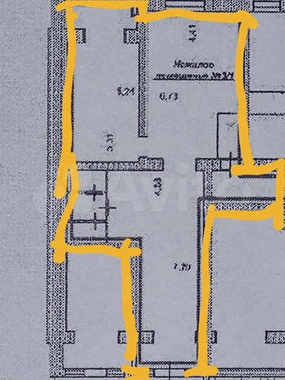 Нежилое помещение на 1й линии, 95 м²