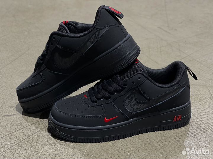 Nike Air Force 1 Low Multi-Swoosh Black Orange