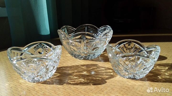Салатники хрустальные