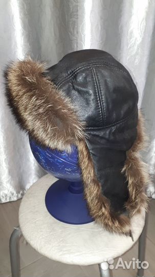 Шапка из енота мужская