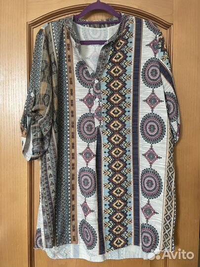 Туника бохо винтаж Италия 56 58 размер