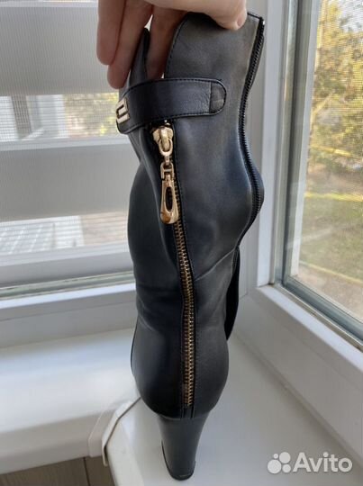 Сапоги демисезонные женские 39 кожа