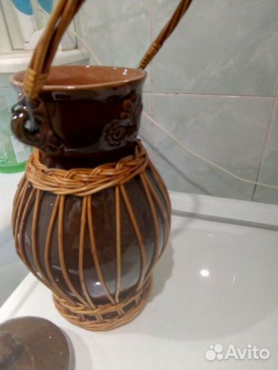 Кувшин керамика плетеный СССР