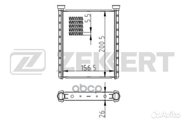 Радиатор отоп. Hyundai Solaris IV 10- Kia Rio