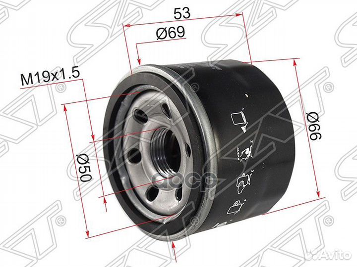 Фильтр масляный mitsubishi minica/minicab,town