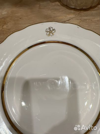 Тарелка Дулево с монограммой