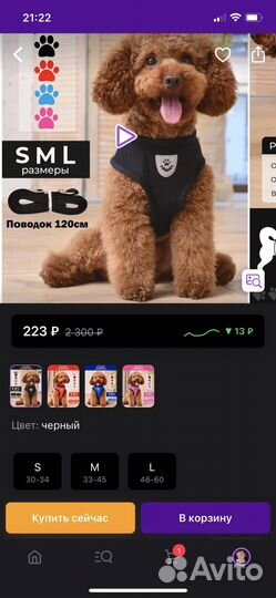 Шлейка для собак и кошек