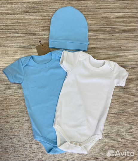 Набор 2 боди+шапочка