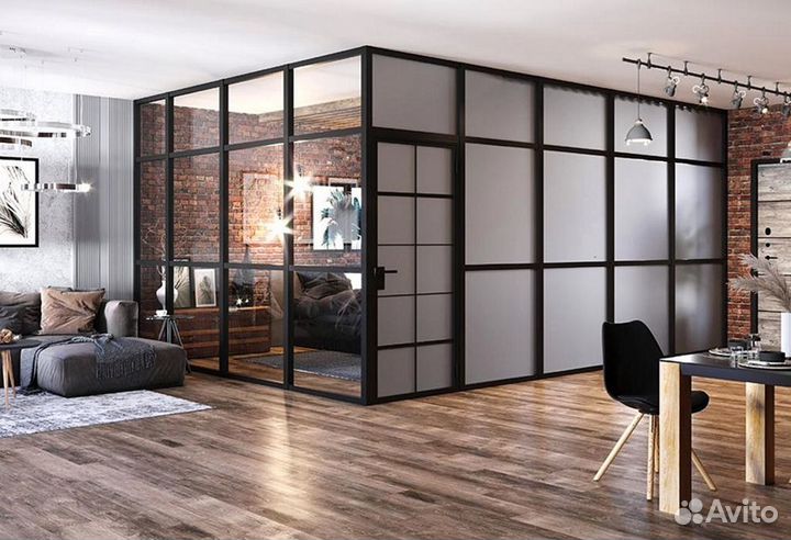 Стеклянные перегородки