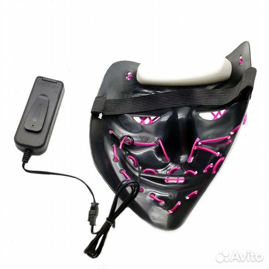 Маска светящаяся/пластик (фиолетовая)