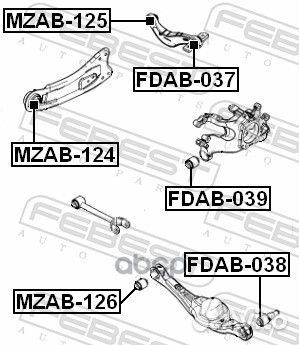 Сайлентблок ford edge/lincoln 06- зад.цапфы