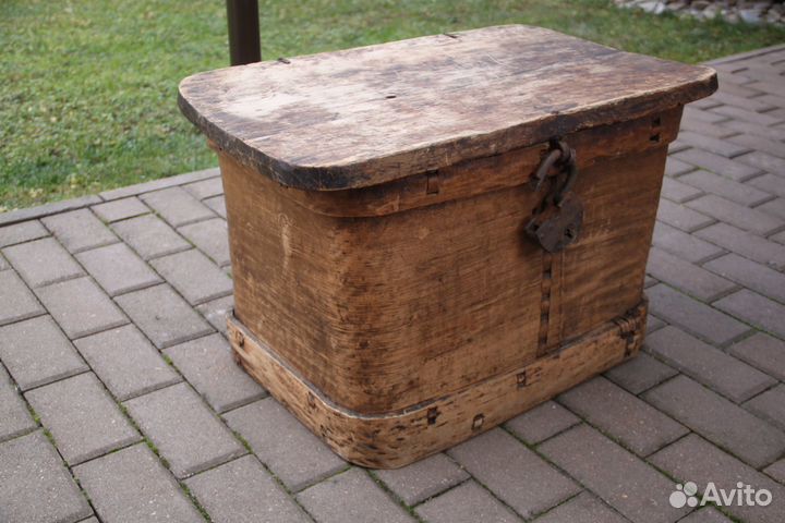 Сундук короб лубяной деревенский стиль Коробья 19в