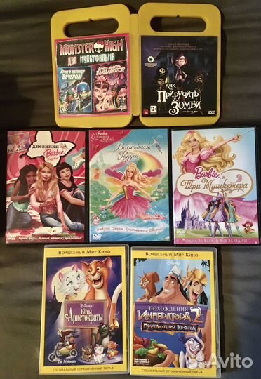 Dvd диски с мультфильмами, ретро игры для пк
