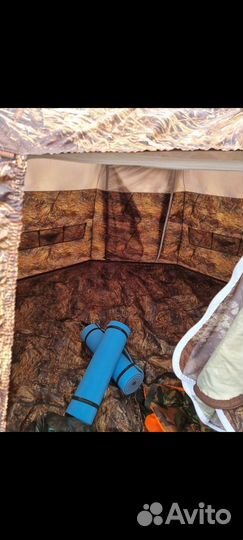 Палатка уп-2 берег с печкой пошехонка