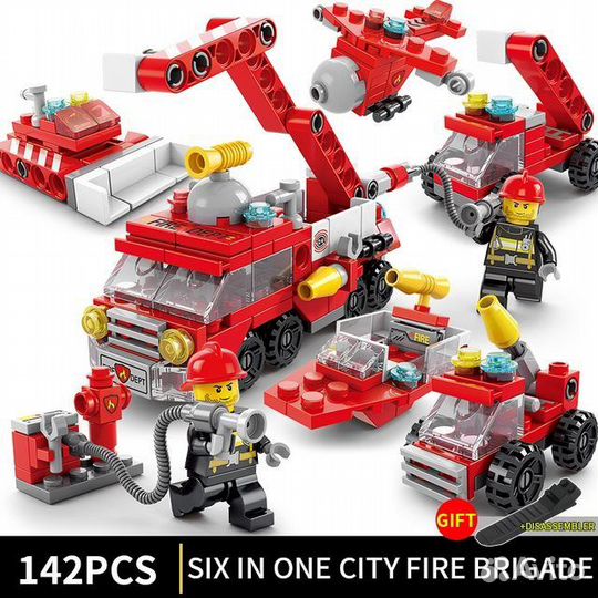 Лего, пожарная машина конструктор