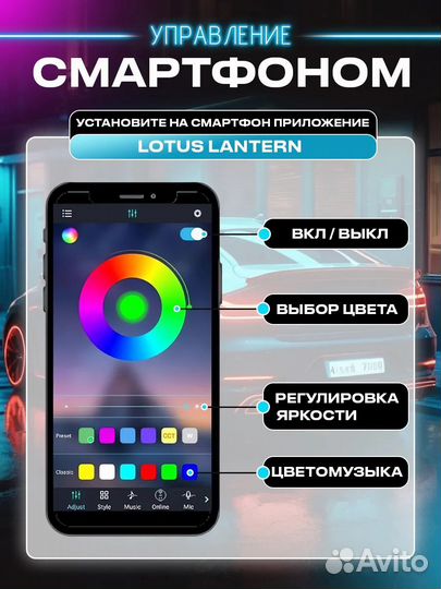 Подсветка в машину в салон авто с пультом