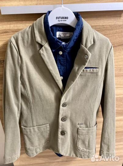 Пиджак с рубашкой 122-128