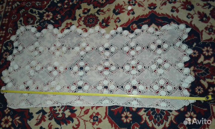 Скатерть, вязаная крючком, ручная работа. 30-40гг