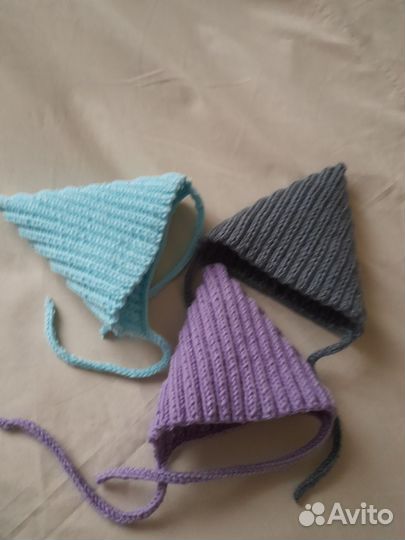 Шапочки для новорождённых от 0-3,4 месяцев