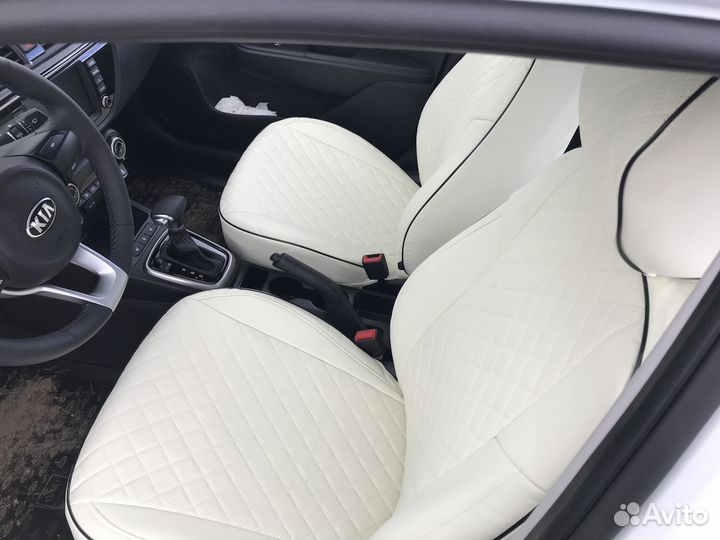 Чехлы из экокожи Автопилот Kia Rio 2017г.Ромб