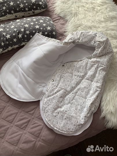 Кокон-конверт зимний в коляску