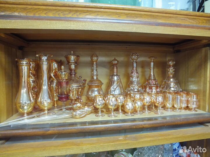 Вазы, графины, самовар выдувное стекло винтаж СССР