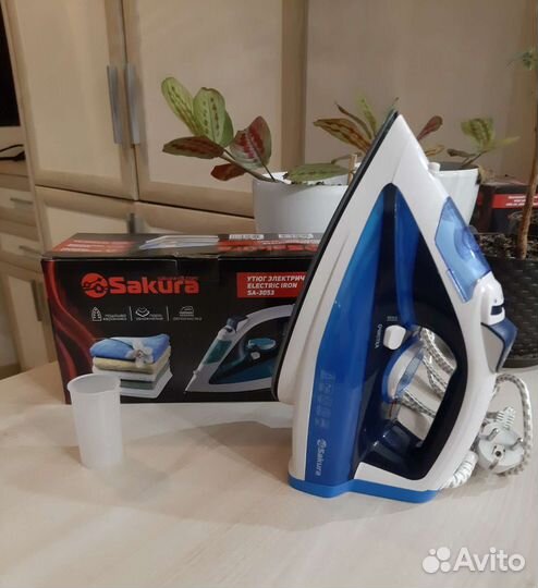 Утюг Sakura SA-3053сbl, синий/белый
