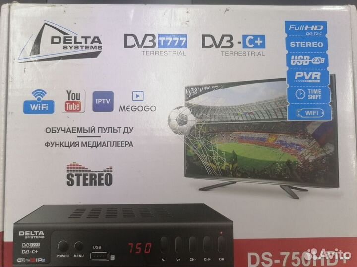 Тв приставка на 20 каналов delta DS 750HD+