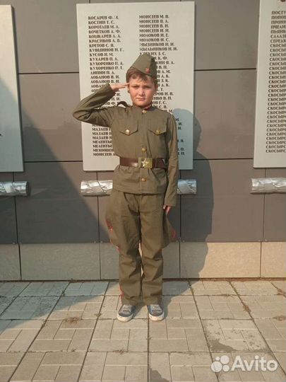 Костюм для девочки и мальчика военный (на 9 мая)