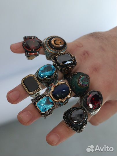 Мужской перстень серебро