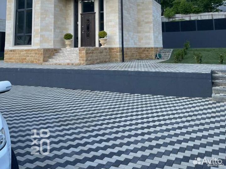 Тротуарная плитка, брусчатка, бордюры под ключ