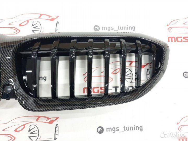 Решетка BMW 3 Series G20 Под карбон M-Perfomance