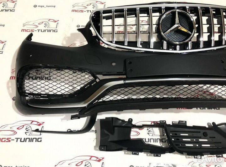 Бампер с решеткой GT на E-Class W212 63 AMG