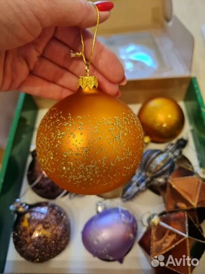 Новогодние игрушки на елку(стекло)