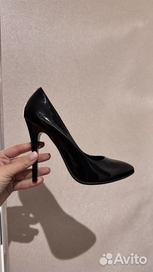 Туфли лодочки вечерние черные лаковые 36 размер