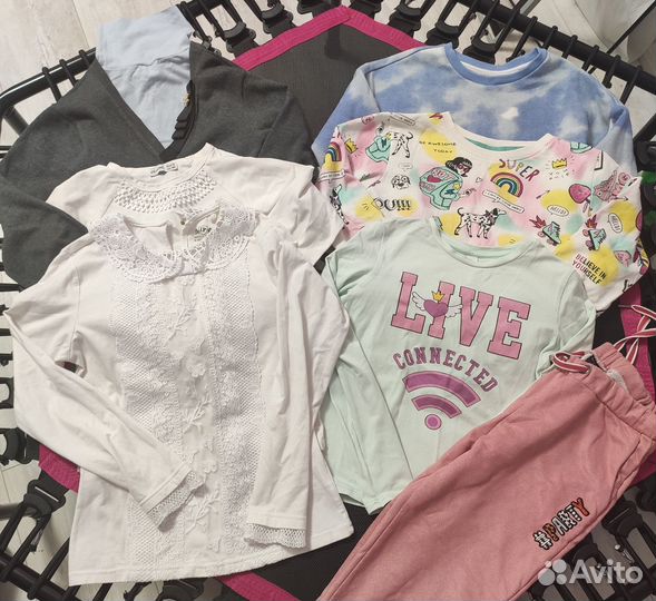 Вещи пакетом на девочку 134-140 размер