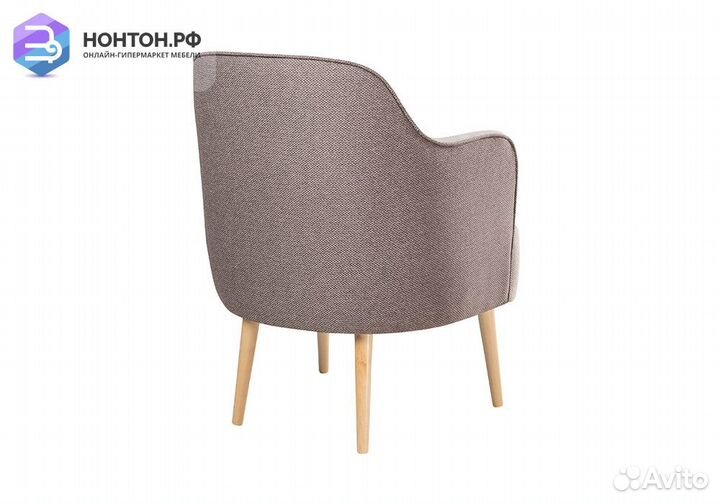 Кресло Алекса бежевое / светло-коричневое