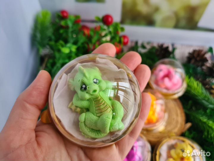 Мыло ручная работа Дракон в куполе Подарок