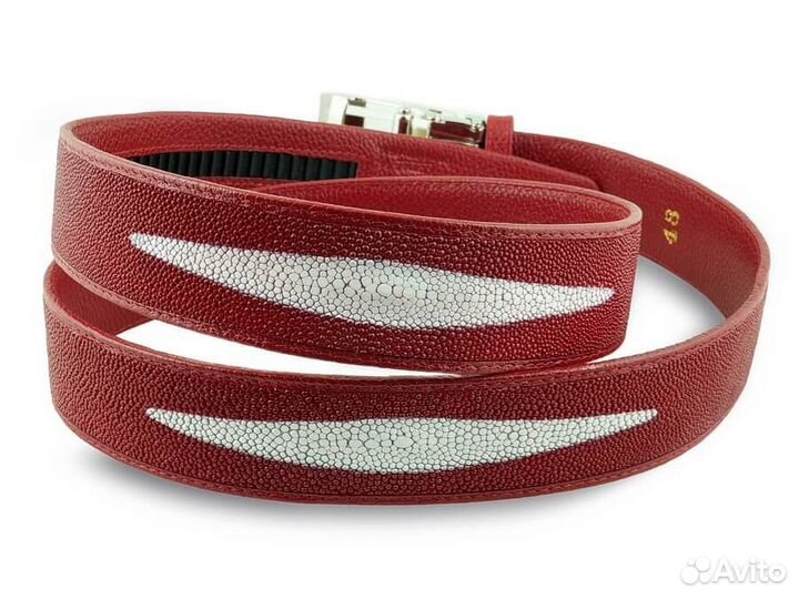 Красный ремень из ската