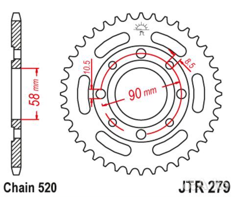 Звезда ведомая JTR279 39