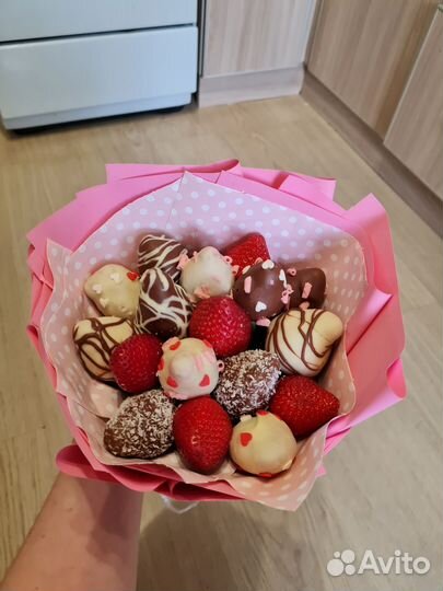 Букет из клубники в шоколаде